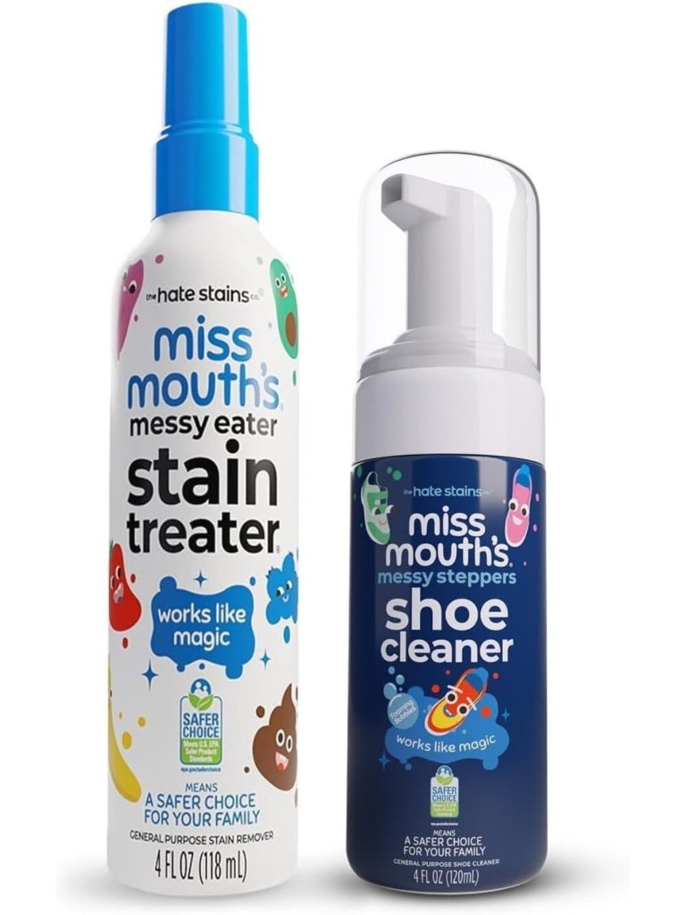 Stain Remover & Shoe Cleaner Duo - Effective Stain Treatment for Clothes & Shoes